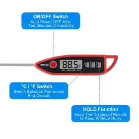 687117713407 JUZITAO Digital Meat Food Thermometer Waterproof #3