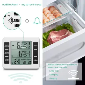 US-WA50 JXTZ Refrigerator Thermometer Freezer Alarm Fridge #3