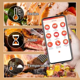 749771022551 KADSKAN Wireless Smart Meat Thermometer Food Bbq #2