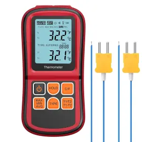 TL253 KAMTOP Digital Thermometer Dual Channel Thermocoupl