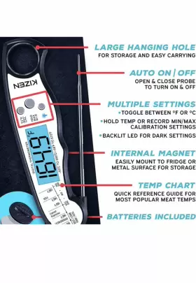 445048089052 KIZEN Digital Meat Thermometer Probe Waterproof #3