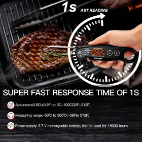 GT-98B KULUNER Rapid Accurate Meat Thermometer Waterproof #2