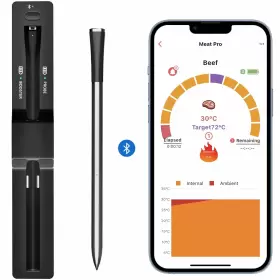 707713933839 KUNJUN Smart Wireless Meat Thermometer Bluetooth