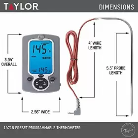 1471.00 DIGITAL Wired Probe Meat Food Grill Bbq Cooking #3