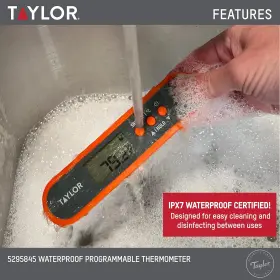 5295845 TAYLOR Digital Waterproof Kitchen Food Meat Folding #3