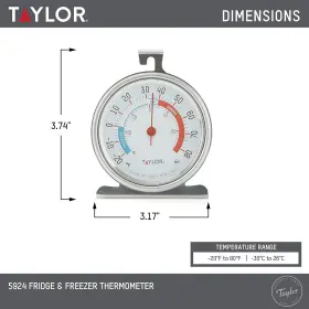744759956323 TAYLOR Dial Kitchen Refrigerator Freezer Analog #3