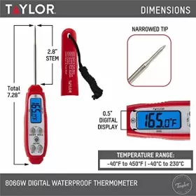 806GW DIGITAL Waterproof Thermometer Bright Backlight Kitchen #3