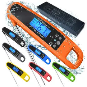 Q18-ORANGE LIKEPAI Meat Thermometer Kitchen Cooking Ultra