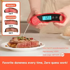 JOY125-R LISTIME Meat Thermometer Grill Cooking Bbq Food #2