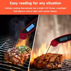 JOY125-R LISTIME Meat Thermometer Grill Cooking Bbq Food #3