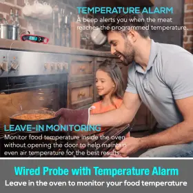 A-01 MEAT Dual Probe Thermometer Digital Food Alarm Cooking #2