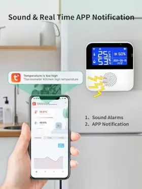 AS90W-WIFI LORA Thermometer Refrigerator Fridge Freezer Alarm #3