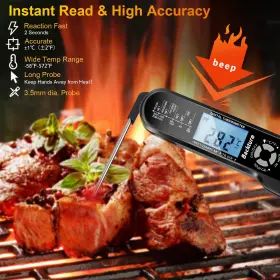717817507065 MAGODEY Wire Digital Meat Thermometer Alarm #2