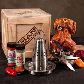 810016080251 MAN CRATES Beer Chicken Roaster Gourmet Chipotle #2