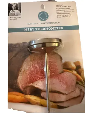 MS14-041-410-59 MARTHA STEWART Meat Thermometer Steel Oven