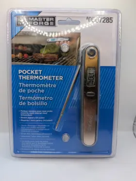 0507285 MASTER FORGE Steel Foldout Pocket Thermometer Meat