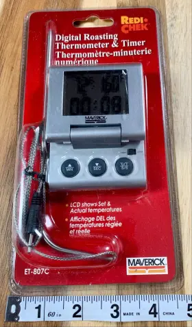 ET-807C MAVERICK Redi Chek Digital Roasting Thermometer Timer