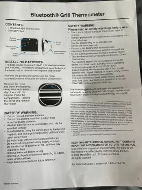 34931A8278 MERCHSOURCE HAMMER AXE Bluetooth Grill Thermometer #3