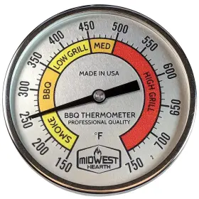 4336498436 MIDWEST HEARTH Thermometer Kamado Zones