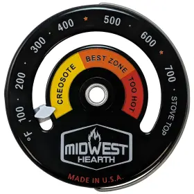 645360707215 MIDWEST HEARTH Wood Stove Thermometer Magnetic