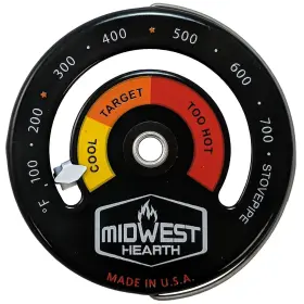 645360707222 MIDWEST HEARTH Wood Stove Thermometer Magnetic