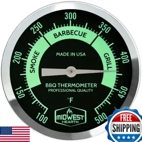 B0CVSD1H3G MIDWEST HEARTH Bbq Smoker Thermometer Dial Asme