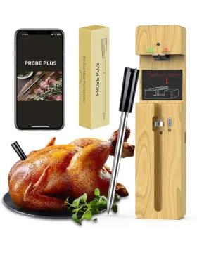 B0FQ615R6B MOGUNDAM Wireless Meat Thermometer Bluetooth Probe