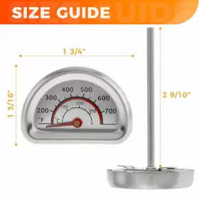 752349319458 MOOTVGOO Bbq Grill Lid Thermometer Steel #2