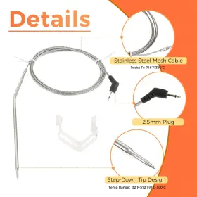 752349319885 MOOTVGOO Pack Meat Thermometer Probe Steel #3