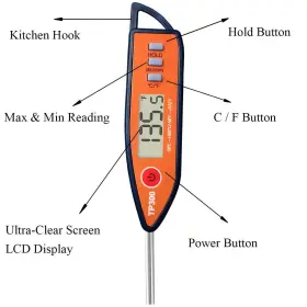 755326457099 NANGOALA Meat Food Thermometer Digital Milk #3