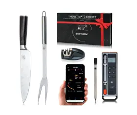 BBQ-SET-01 NICE TO MEAT Wireless Digital Thermometer Cooking