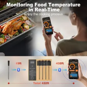 860012186419 NIGOGOR Wireless Meat Thermometer Grilling #3