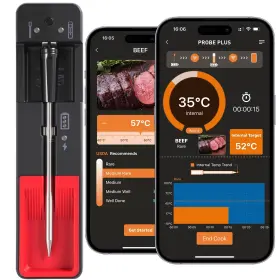 Nitsai Nit011 Smart Wireless Meat Thermometer With Ultra Thin Probe Remote Monitoring And Nitsai Nit011 Smart Wireless Meat Thermometer With Ultra Thin Probe Remote Monitoring And