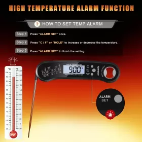 7867 NIXIUKOL Digital Meat Thermometer Cooking Bbq Grilling #2