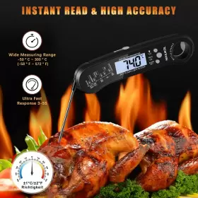 7867 NIXIUKOL Digital Meat Thermometer Cooking Bbq Grilling #3