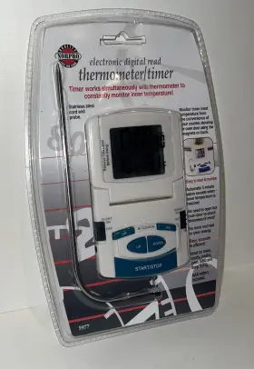 5977 NORPRO Digital Thermometer Timer Steel Meat #2