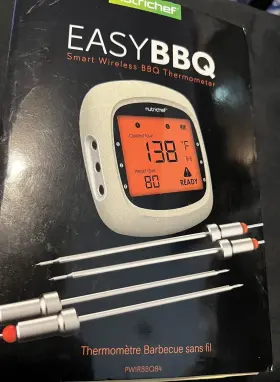 PWIRBBQ84 NUTRICHEF Wireless Meat Thermometer Probes Wifi Bbq