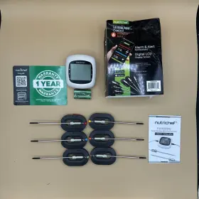 PWIRBBQ86 NUTRICHEF Channels Bluetooth Bbq Digital Probes Lcd
