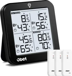 B0DD339L3M OBET Weather Stations Wireless Thermometer Monitor