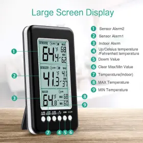 795853708158 ORIA Refrigerator Thermometer Wireless Digital #2