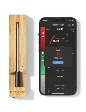 Oscevia Os-tm001 Smart Meat Thermometer Digital Wireless Food Bluetooth With Alert Oscevia Os-tm001 Smart Meat Thermometer Digital Wireless Food Bluetooth With Alert