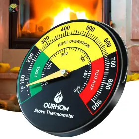 B0D89YR1W2 OURHOM Wood Stove Thermometer Magnetic Burning