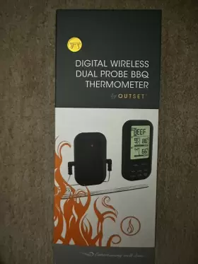 76637 OUTSET Digital Wireless Dual Probe Bbq Thermometer