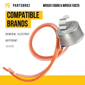 051791995730 PARTSBROZ Defrost Thermostat Temperature Sensor #2