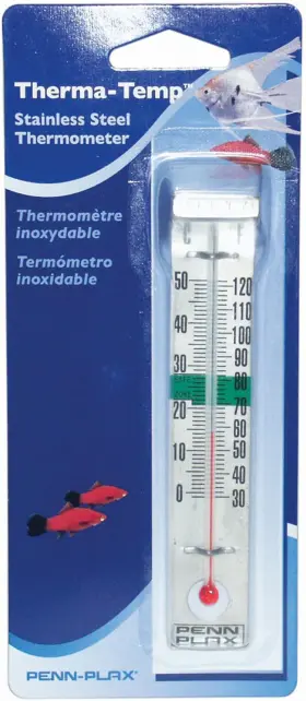 711181649758 PENN-PLAX Steel Thermometer