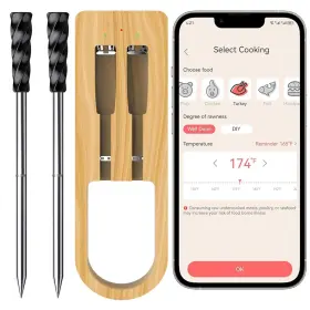 768523245741 PHACICO Wireless Meat Thermometer Probes Dual
