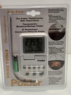 047188601902 POLDER Tools Digital Thermometer Timer Clock