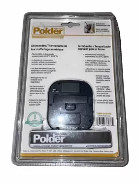 THM-362-86 POLDER Digital Oven Thermometer Timer Pan Clip #2