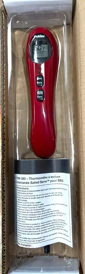 THM-380 POLDER Safe Serve Bbq Meat Thermometer Light Probe