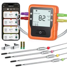 313023794765 PORIYLZZ Wireless Meat Thermometer Probes Wit